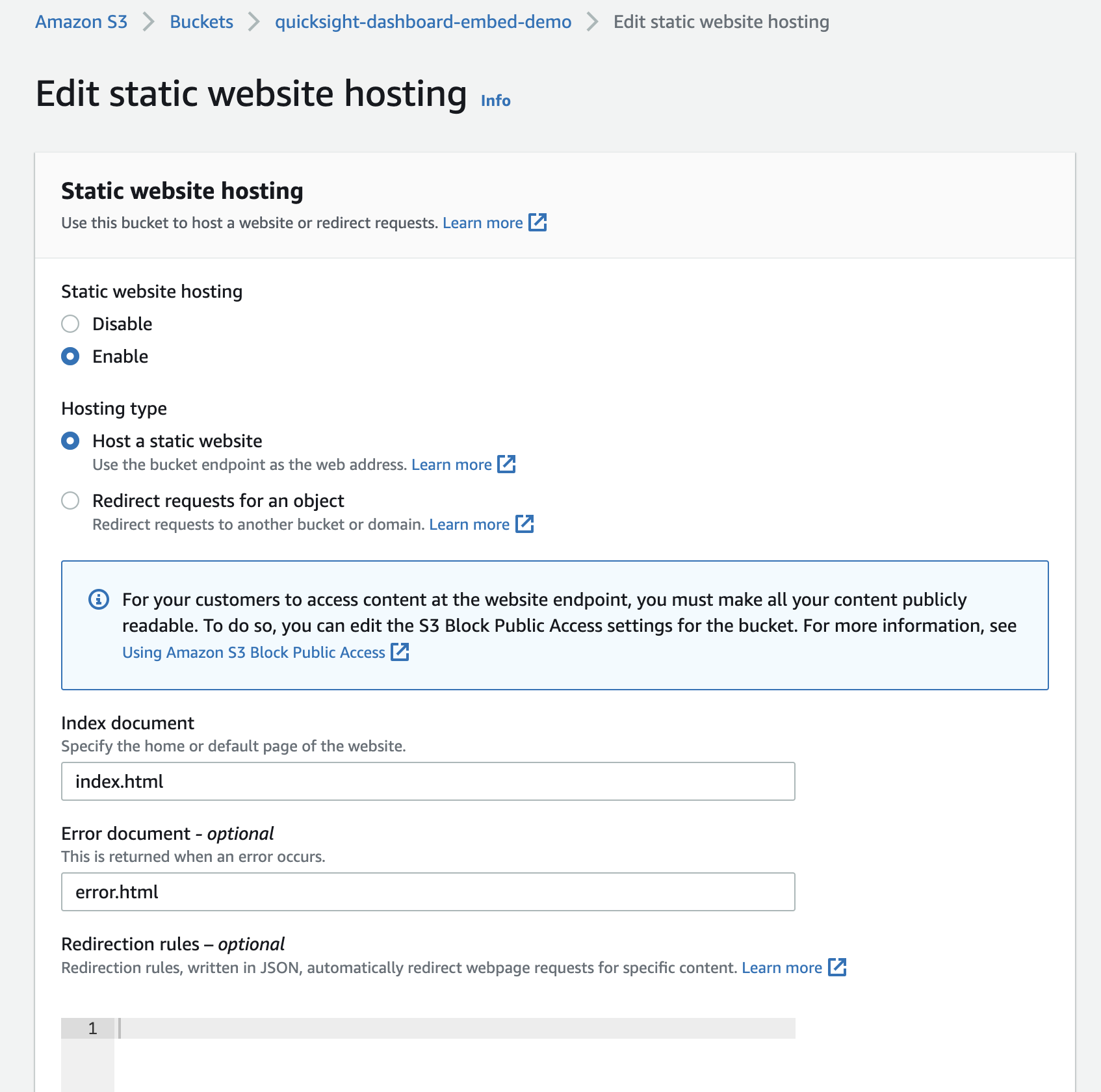 QuickSight Dashboard Embedding | 4