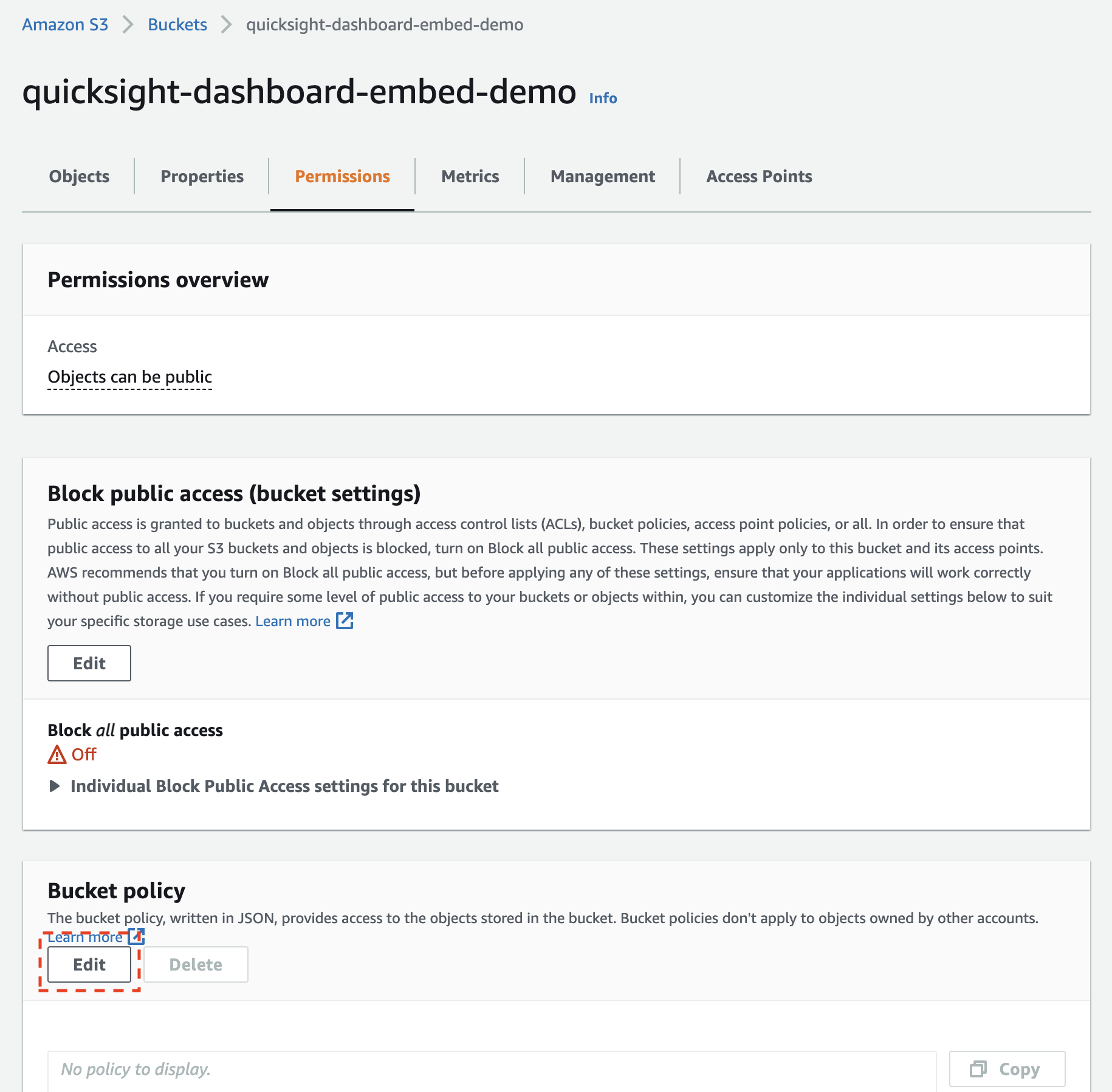 QuickSight Dashboard Embedding | 5