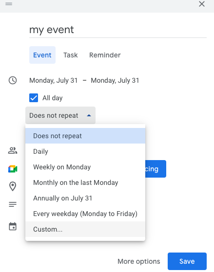 Google calendar | 1