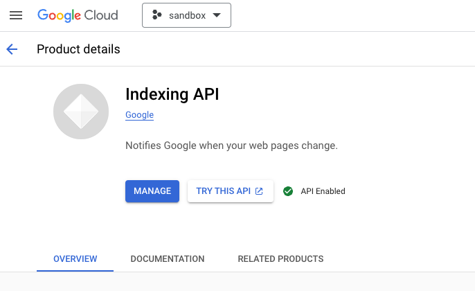 Indexng API | 7