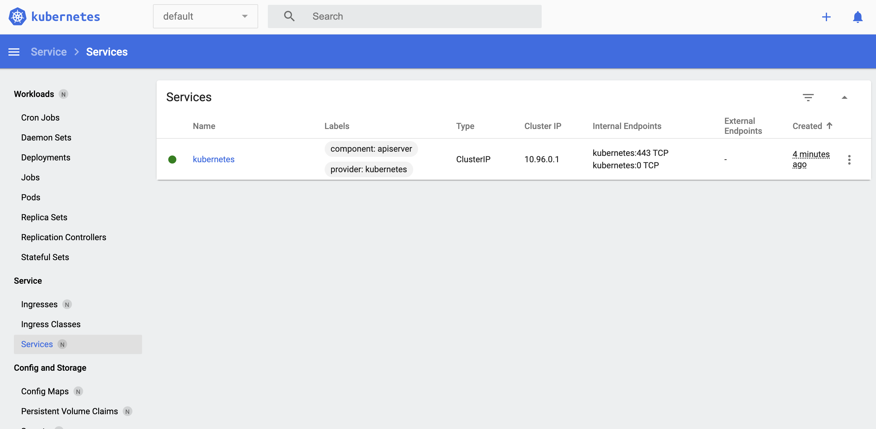 Minikube dashboard