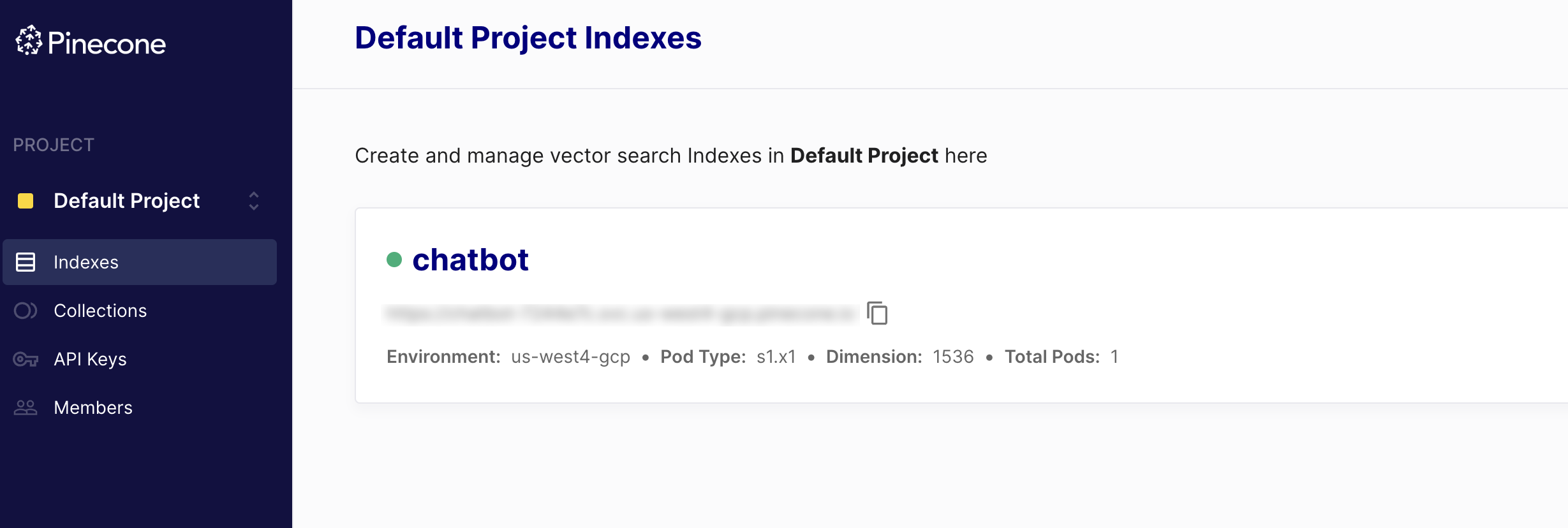 Pinecone index