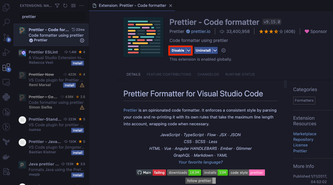 Install Prettier in VSCode | 2